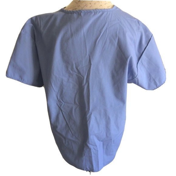 Dickies Scrub Light Blue Size Small Top  Medical Nurse Cotton Health Care Unisex - Picture 2 of 9